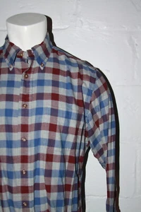 EUC Brooks Brothers Regent Fit Red Blue Gray Flannel Casual Shirt Sz L Large - Picture 1 of 3