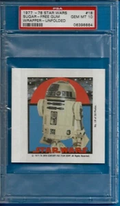 1977 Star Wars Sugar-Free Gum Wrapper #18 R2-D2 (Rookie) Psa 10  - Picture 1 of 2