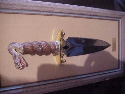 COLLECTIBLE  The Sioux Nation Snake  Knife by Ben Nighthorse And Frame - Image 1 of 4
