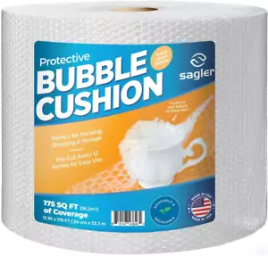 Bubble Cushion for Packing & Moving - 12" Width X 175 FT - Clear Cushioning Wrap - Picture 1 of 12