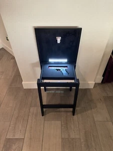 Concealed Hidden Gun Safe End Table Magnetic Locking Compartment To Hide It All! - Picture 1 of 9