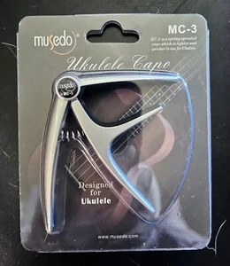 Musedo MC-3 Chrome Ukulele Spring Operated Capo - Picture 1 of 3