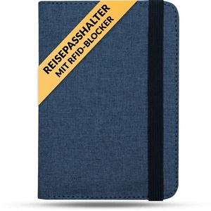 Reisepasstasche mit RFID Schutz – Reisepasshülle für Dokumente & Kreditkarten - Bild 1 von 17