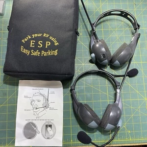 Tech Link ESP Communication Headsets Set of 2 w/ Case TESTED! WALKIE TALKIE MINT - Picture 1 of 8