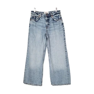 Reformation Cary Low Rise Slouchy Wide Leg Jeans Folsom Light Blue Denim Size 26 - Picture 1 of 9