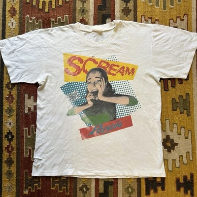 Camiseta Vintage Anos 80 1989 Rara Poison Scream Australian Tour Tamanho G - Desgastada - Imagem 1 de 4