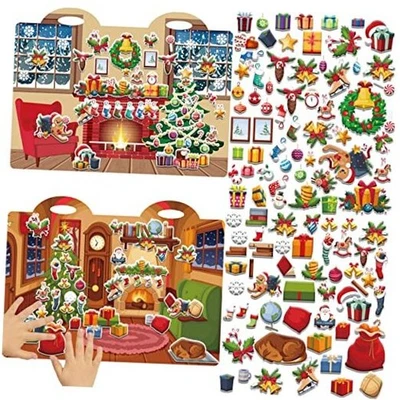 3D Puffy Sticker Play Set Xmas Activity Book for Kids Toddlers 2-4 Christmas - Image 1 of 4