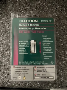 NUOVO interruttore Lutron dimmer TG-600PH-WH interruttore a levetta interruttore dimmer singolo - Foto 1 di 6