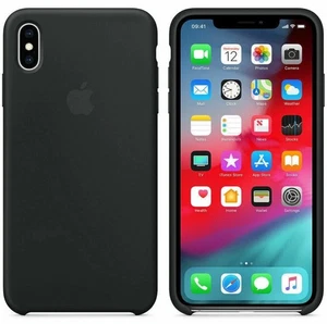 Genuine Apple Silicone Rear Case Cover Apple iPhone XS Max Black - Picture 1 of 2