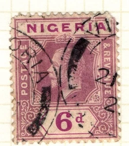 Nigeria 1914 1929 King George V 6d Six Pence purple SG7 Used see note - Bild 1 von 1