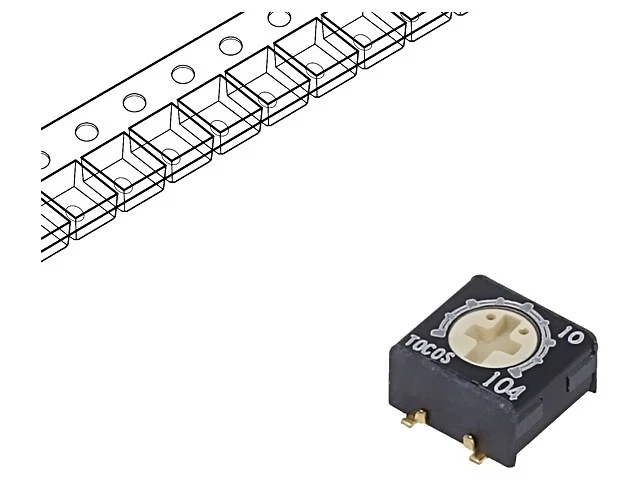 2X G43AT-B501 Potentiometer: für den Einbau 1-Drehung 500Ω 250mW SMD ±20% TOCOS - Image 1 of 1
