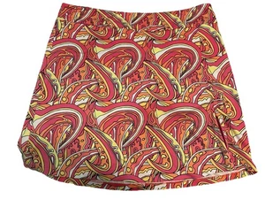 Lulu B Damas Talla XL Tenis Golf Pickleball Skort Elástico Pull On Colorido LEER - Imagen 1 de 9