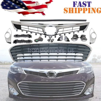 Juego de soportes de luces antiniebla de rejilla delantera de 10 piezas para Toyota Avalon 2013-2015 nuevo Foto 1 de 4