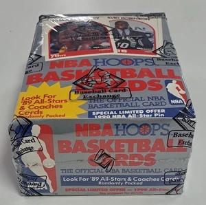 1989/90 Hoops Basketball Series 1 Wrapped Sealed BBCE Wax Box (36 Packs) - Picture 1 of 5