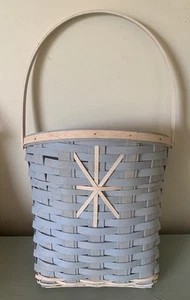 Longaberger Snowflake Door Hanging Basket Blue Rare - Picture 1 of 6