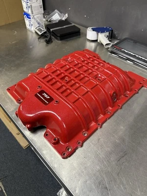 Cargador Challenger SRT Hellcat 2015-2024 OEM tapa de sobrealimentador con recubrimiento en polvo rojo Foto 1 de 2