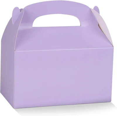Paquete de 36 cajas de golosinas moradas para fiestas, cajas de papel a dos aguas, para baby shower, nacimiento Foto 1 de 4