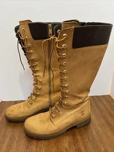 Timberland 14-Inch Tall Wheat Nubuck Leather Waterproof Boots Womens 9.5 (8633A) - Bild 1 von 6