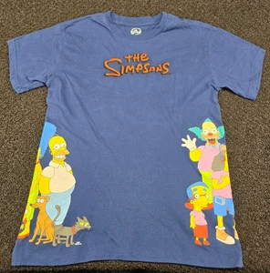 The Simpsons T-Shirt Medium Blue Homer Bart Krusty Otto Millhouse Marge Cartoon - Picture 1 of 13