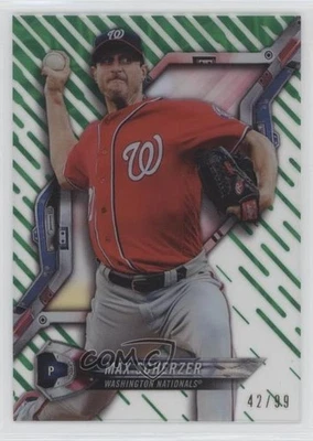 2018 High Tek Pattern 1 Waves/Diagonals Green Magma Diffractor /99 Max Scherzer - Image 1 of 2