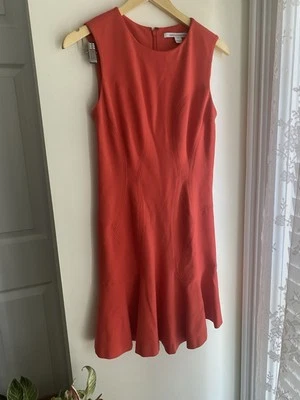Diane Von Furstenberg Fit & Flare Coral Dress Size 4 Women’s Orange Sleeveless - Image 1 of 4