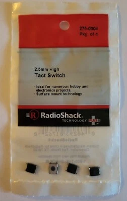 NOS! Radioshack SPST 2.5mm High Tact Switch 275-0004 2750004