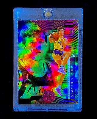 AUSTIN REAVES REFRACTOR NOVATO PLATA HOLO SP Inserto Lámina Negra No Auto LAKERS Foto 1 de 3