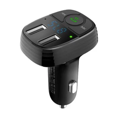 Car Wireless Bluetooth FM Transmitter Music MP3 Player USB Car Charger Voltmeter - Image 1 of 4