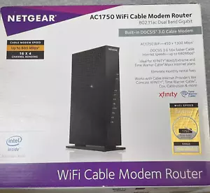 Netgear AC1750 WiFi DOCSIS 3.0 Cable Modem Router (C6300) - Picture 1 of 8