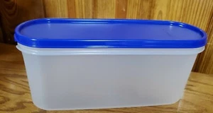 New Tupperware Modular Mates Super Oval #2 Sapphire Blue Seal Lid 7 1/2 Cups - Picture 1 of 5