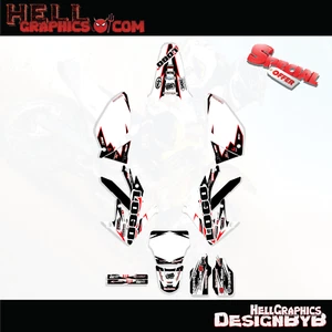 Fits 2005-2008 Honda Crf450R CRF 450 450R White Graphics Kit Decals Shroud 3M - Picture 1 of 1