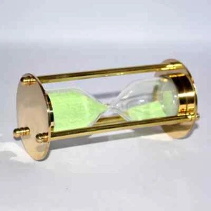 Antiguo temporizador de arena verde vintage náutico 2 min reloj de arena hogar oficina decoración regalo - Imagen 1 de 4