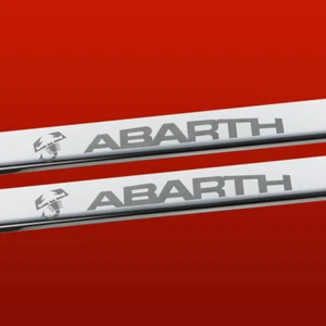 FIAT 500 Battitacco sottoporta ABARTH Acciaio inox 304 finitura a specchio - Foto 1 di 11