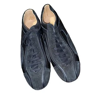 Sneakers Eddie Bauer uomo taglia 10 nere scamosciate e pelle stringate basso profilo - Foto 1 di 10