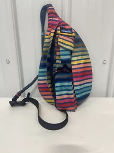 KAVU RAINBOW Sling Bag Vibrant! Striped Candy Large Size! Pride. - Picture 1 of 6