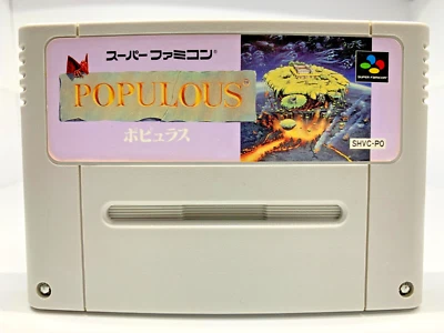 Super Famicom SNES SFC POPULOUS Cartridge Only Nintendo Japan - Image 1 of 4