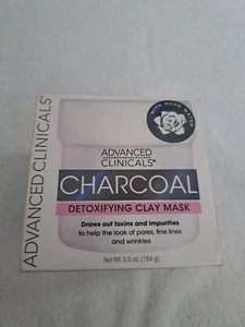 Advanced Clinicals Charcoal Detoxifying Clay Mask Mask W/Rose Water - Picture 1 of 3