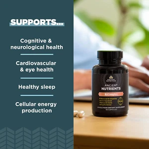 Vitamin B Complex Supplement, 8 Balanced B-Vitamins, Supports Healthy Energy ... - Picture 1 of 12