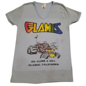 Vintage Stedman Lady-T Glamis T-Shirt Blue Women's Small S California 80s Tee - Picture 1 of 10