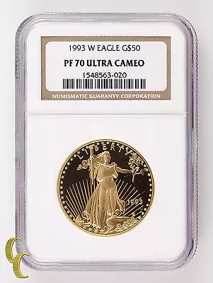 1993-W Gold American Eagle Proof Graded by NGC as PF-70 Ultra Cameo - Image 1 of 4