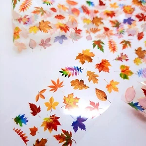 Autumn Leaves Nail Foil Nail Art Transfer Foil Sticker for Manicure Decor, UK - Picture 1 of 4