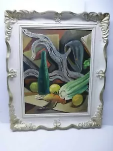 Canada Quebec Painting by Mario Mauro 1920-1985 Cottage Kitchen Still Life RARE - Picture 1 of 12