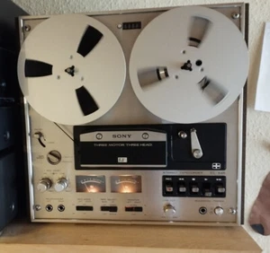 SONY TC-645 Tonbandmaschine, 3 Motoren, 3 Köpfe, 18cm,mit Haube und Zubehörpaket - Bild 1 von 13