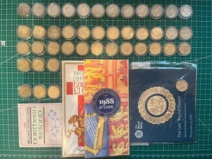 Sammlung aller 46 britischen Round 1 Pound /Pfund 1983-2016 Coin Hunt Collection - Bild 1 von 14