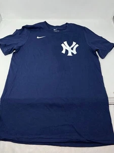 New York Yankees Blue Nike Tee MLB Mickey Mantle #7 Youth Medium - Picture 1 of 3