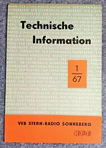 Technische Informationen Stern Radio Sonneberg RFT 1967 Änderungen Bellatrix 579 - Bild 1 von 3