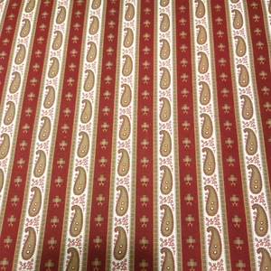 French Paisley BTY Evonne Cook Washington Street Studio Civil War Paisley Stripe - Picture 1 of 3