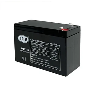 OT7-12 12V 7AH RECHARGEABLE BATTERY REPLACE WP7-12 NP1270 PB12/7 PS-1270 - Picture 1 of 7