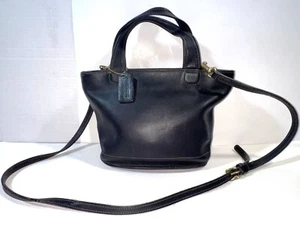 Borsa a tracolla Coach 9301 Bleeker piccola cestino in pelle nera vintage - Foto 1 di 12