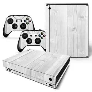 XBOX ONE X Skin Design Foils Aufkleber Schutzfolie Set - White Wood Motiv - Bild 1 von 1